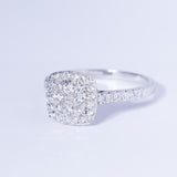 Rita 18Karat White Gold Diamond Engagement Ring/ Ghana