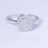 Rita 18Karat White Gold Diamond Engagement Ring/ Ghana