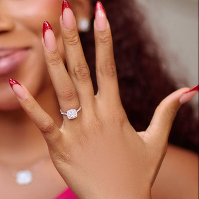 Rita 18Karat White Gold Diamond Engagement Ring