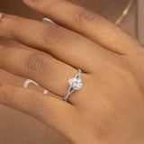 Sarah Pear 10Karat White Gold Moissanite Engagement Ring