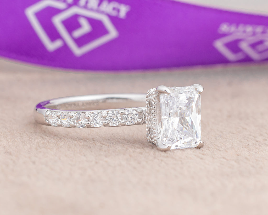 Sylvia Sterling Silver Engagement Ring – Saint Tracy