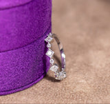 Moissanite Wedding Band