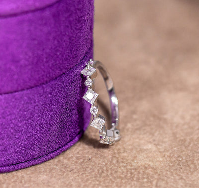 Moissanite Wedding Band