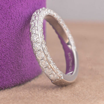 Silver Moissanite Band