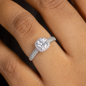 Valerie Sterling Silver Engagement Ring – Saint Tracy