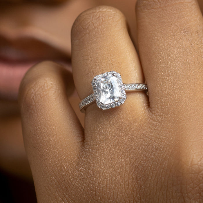 Valerie Sterling Silver Engagement Ring – Saint Tracy