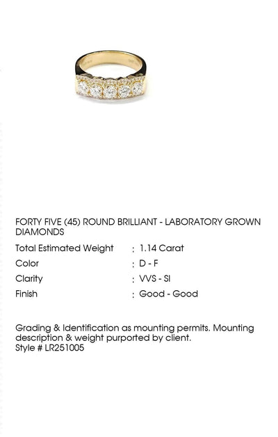 Keisha 18Karat Yellow Gold Diamond Wedding Band