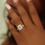 Yvonne Emerald Bold 18Karat Yellow Gold Engagement Ring