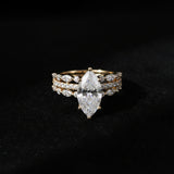 Lizzie Marquise 18Karat Yellow Gold Moissanite Engagement Ring