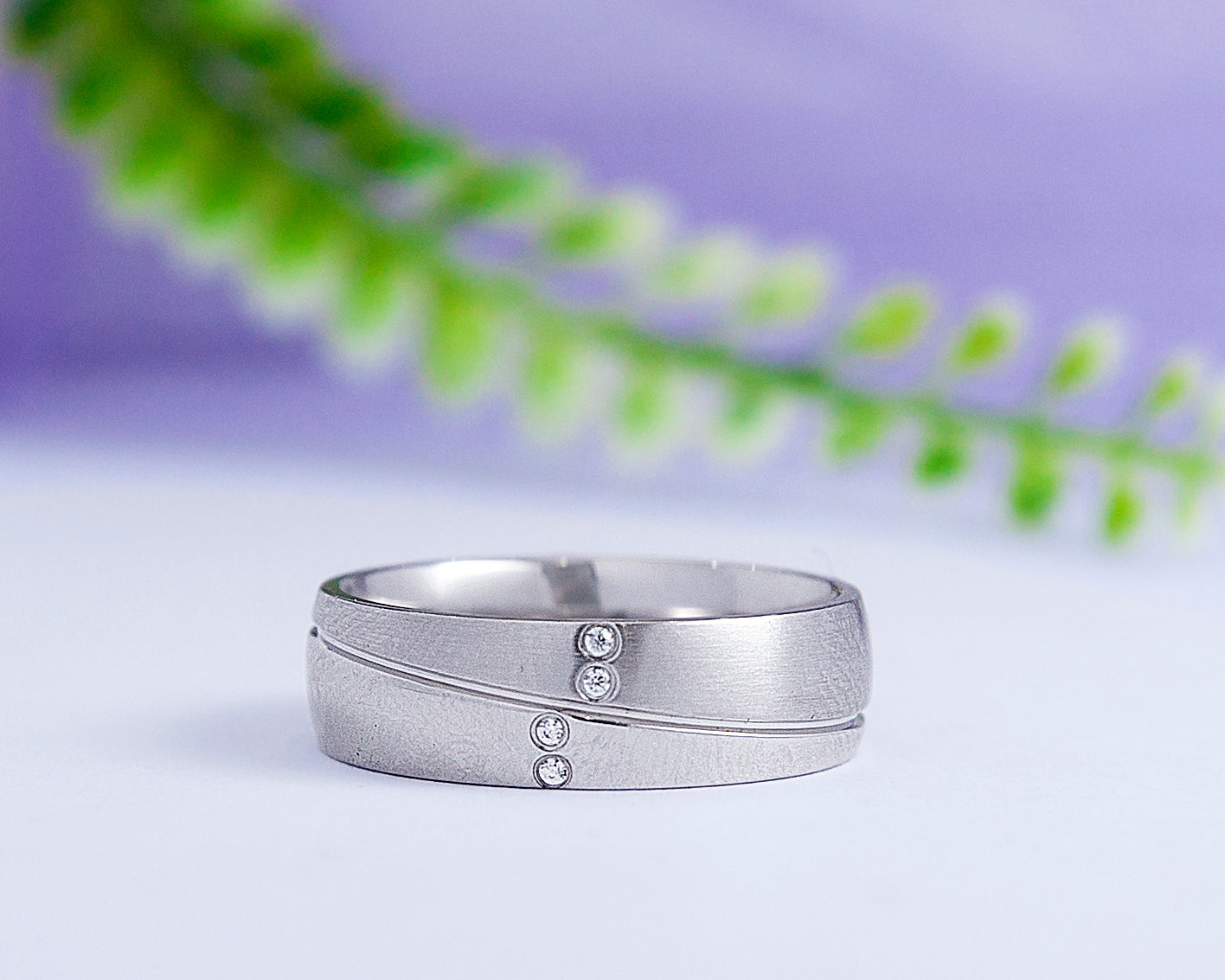 Ruth Titanium Wedding Band – Saint Tracy