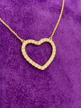 Maya Heart 18Karat Yellow Gold Diamond Necklace