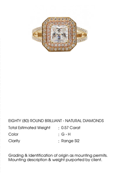 Vanessa 18Karat Yellow Gold Diamond Engagement Ring